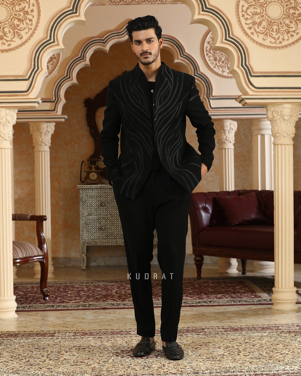Satin Drawn Deer Suit Set
