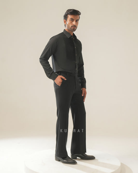 Pintex Black Shirt