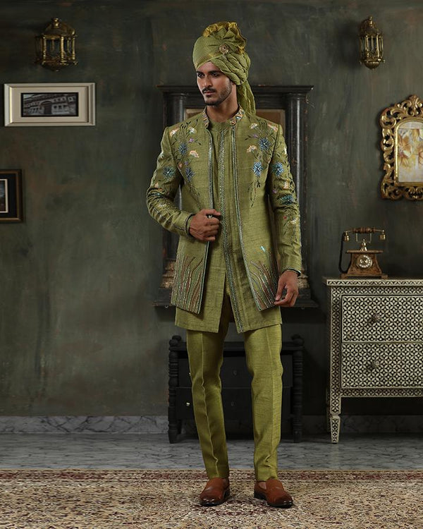 Jhilmil pushp embroidered jacket set