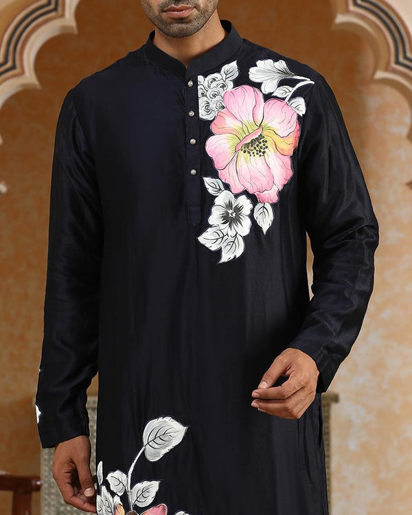 Handpainted phoolkumar kurta set