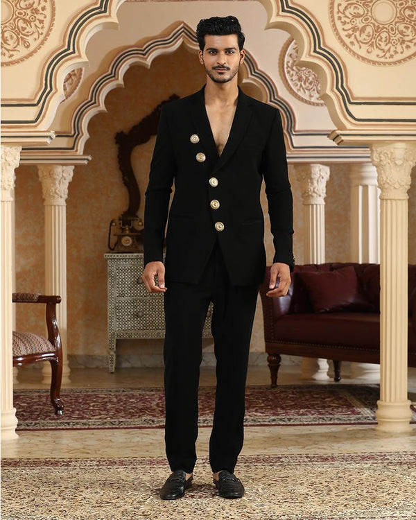 Gold coins black suit set