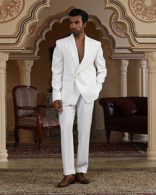 Classic white italian suit set