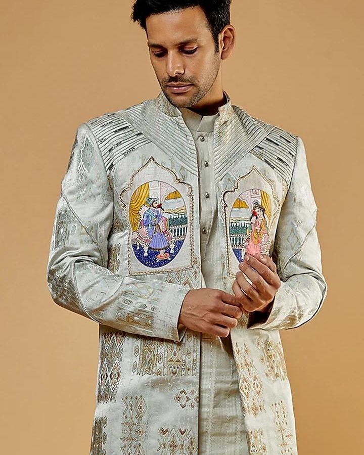 Hemant Handpainted Sherwani