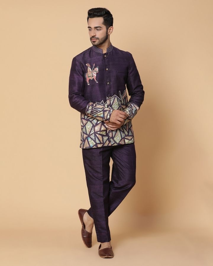 Mihira Embroidered Bandhgala Set