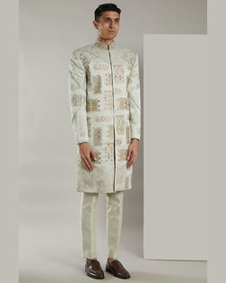 Dheeraj Jacquard Sherwani Set