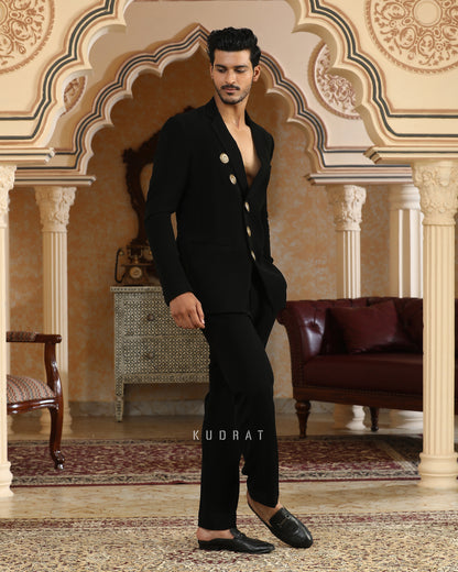 Gold Coins Black Suit Set