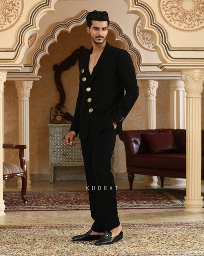 Gold Coins Black Suit Set