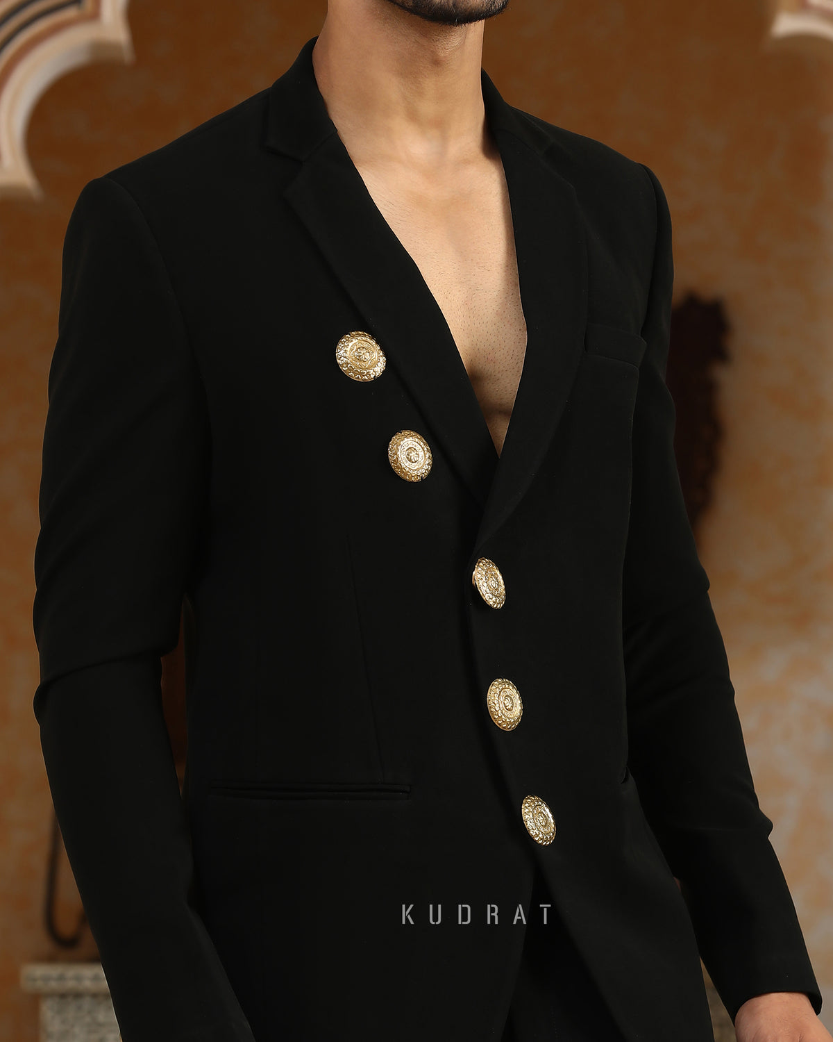 Gold Coins Black Suit Set