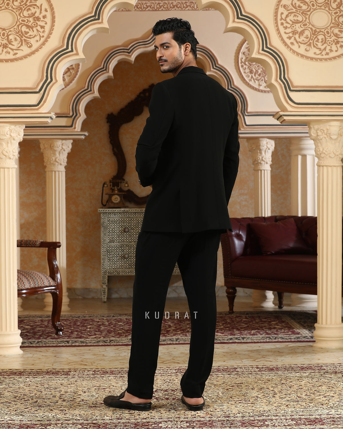 Gold Coins Black Suit Set