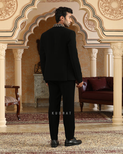 Gold Vines Embroidered Suit Set