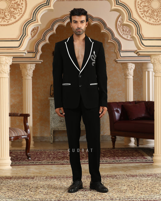Serpents Charm Embroidered Suit Set