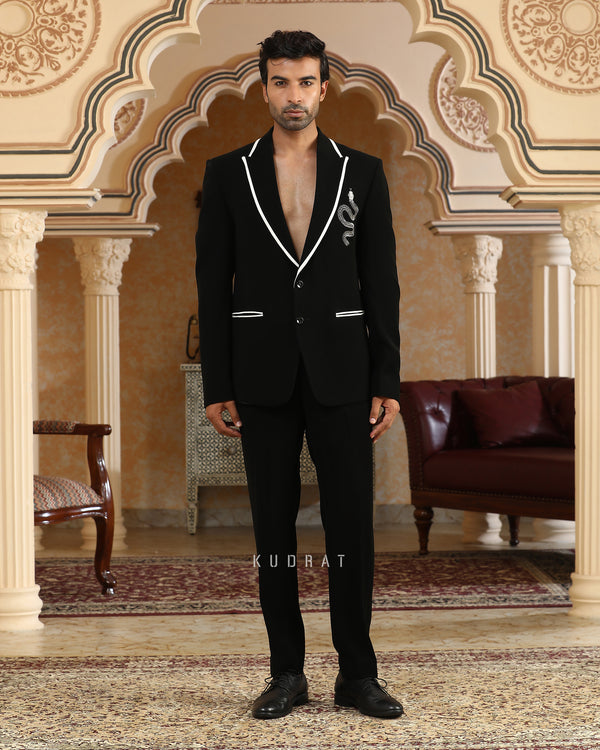 Serpents Charm Embroidered Suit Set