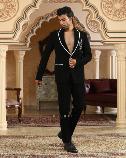 Serpents Charm Embroidered Suit Set