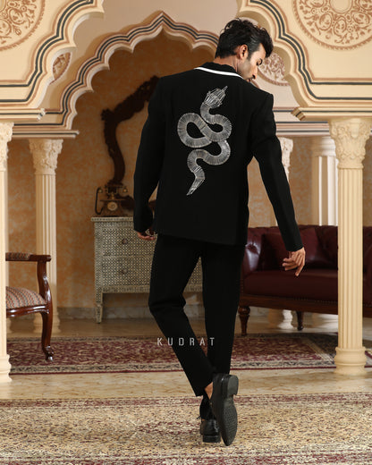 Serpents Charm Embroidered Suit Set