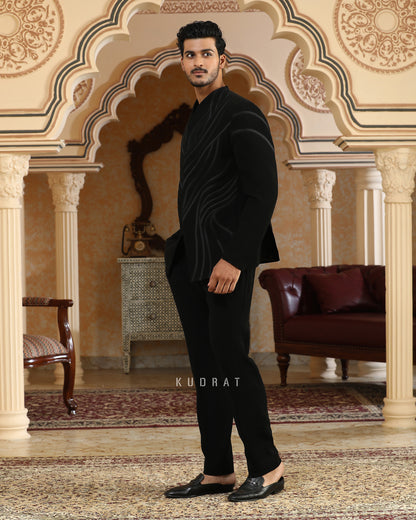 Satin Drawn Deer Suit Set