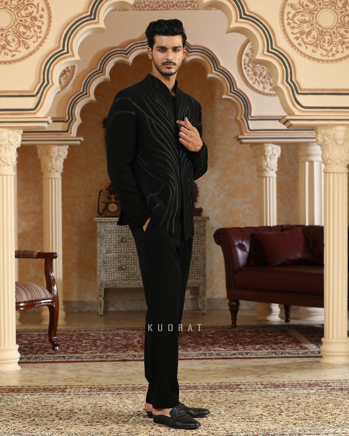 Satin Drawn Deer Suit Set