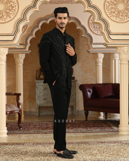 Satin Drawn Deer Suit Set