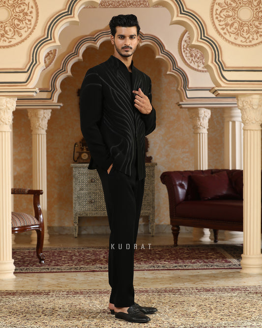 Satin Drawn Deer Suit Set