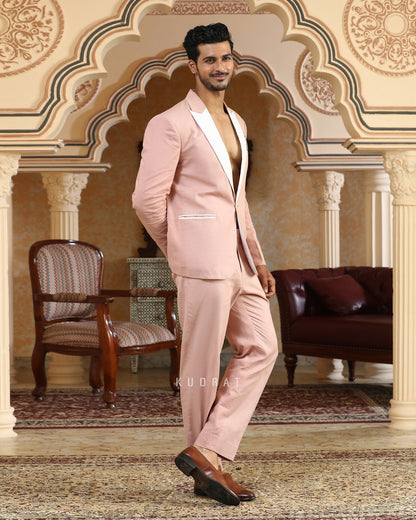 Serpents Charm Linen Embroidered Suit Set
