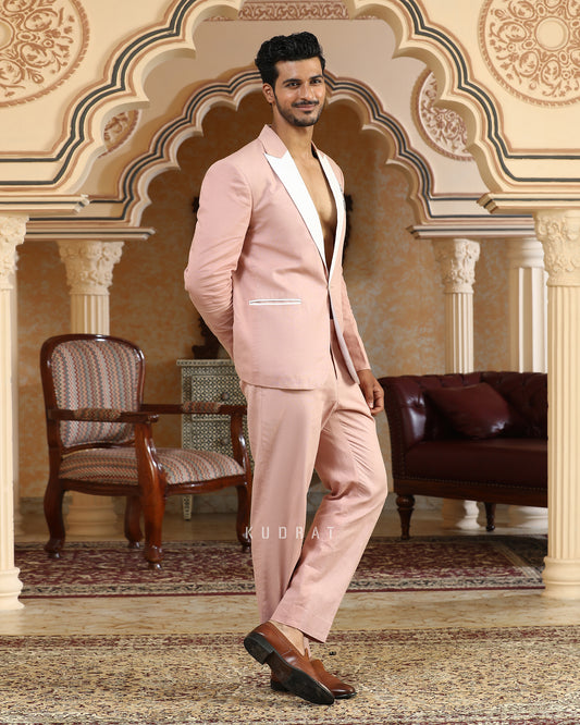 Serpents Charm Linen Embroidered Suit Set