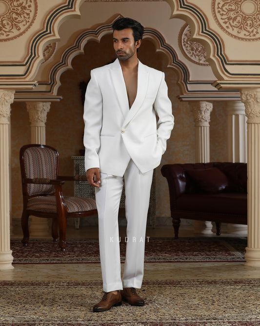 Classic White Italian Suit Set