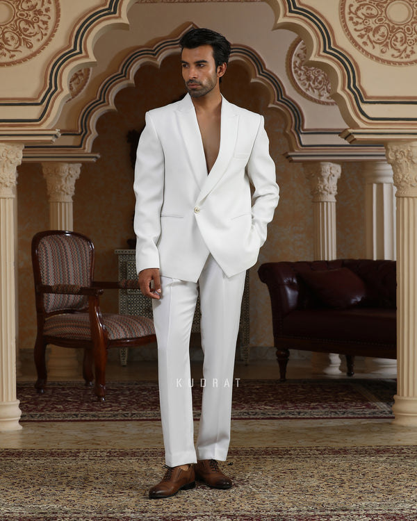 Classic White Italian Suit Set