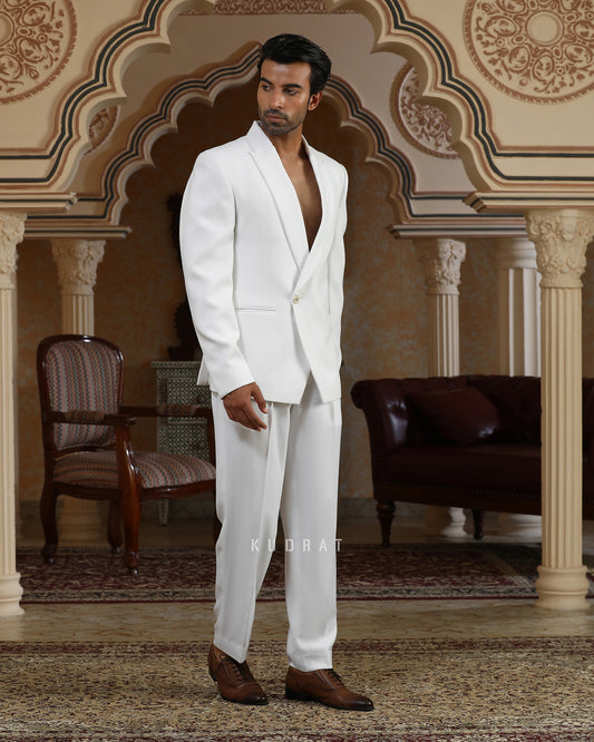 Classic White Italian Suit Set