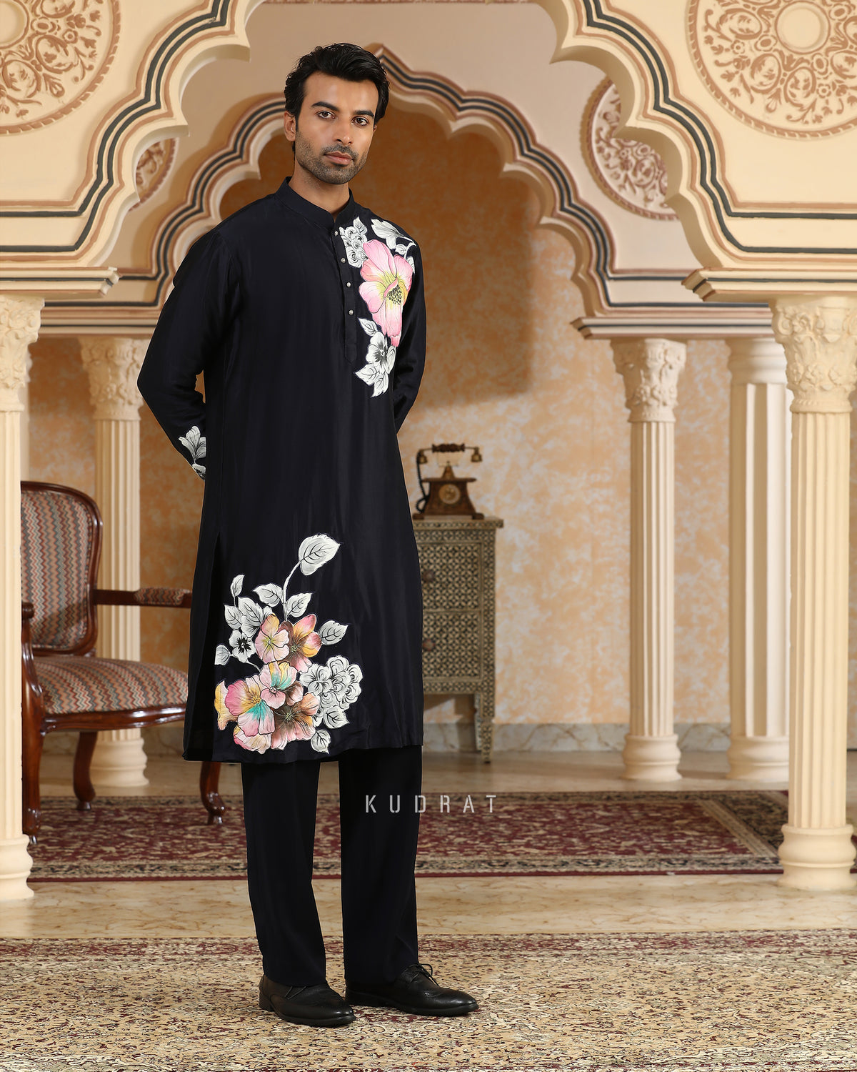 Handpainted Phoolkumar Kurta Set