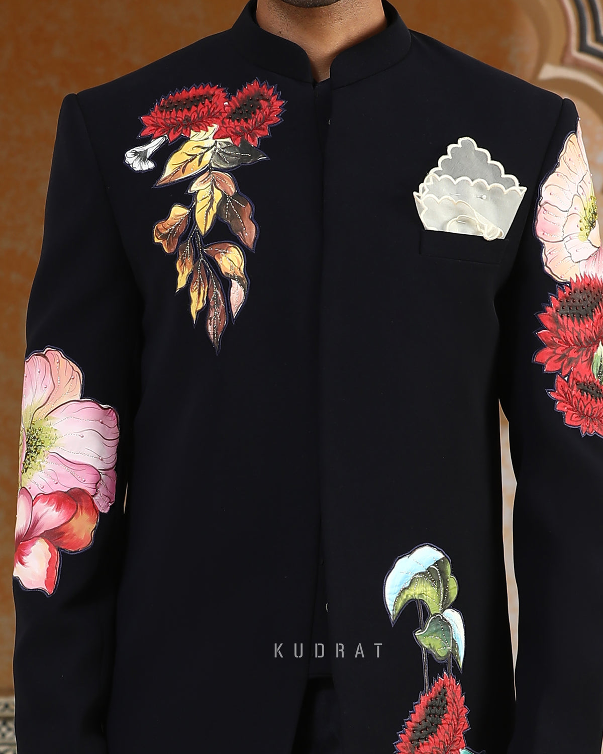 Handpainted Phoolkumar Embroidered Indo Set