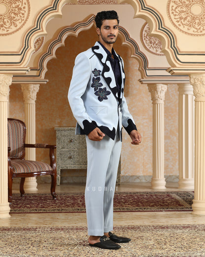Blue Lily Dual Tone Suit Set