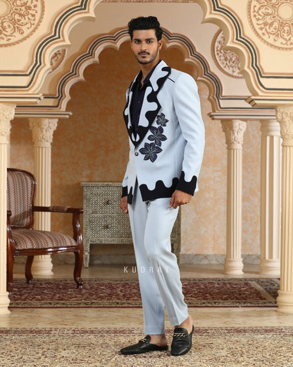 Blue Lily Dual Tone Suit Set