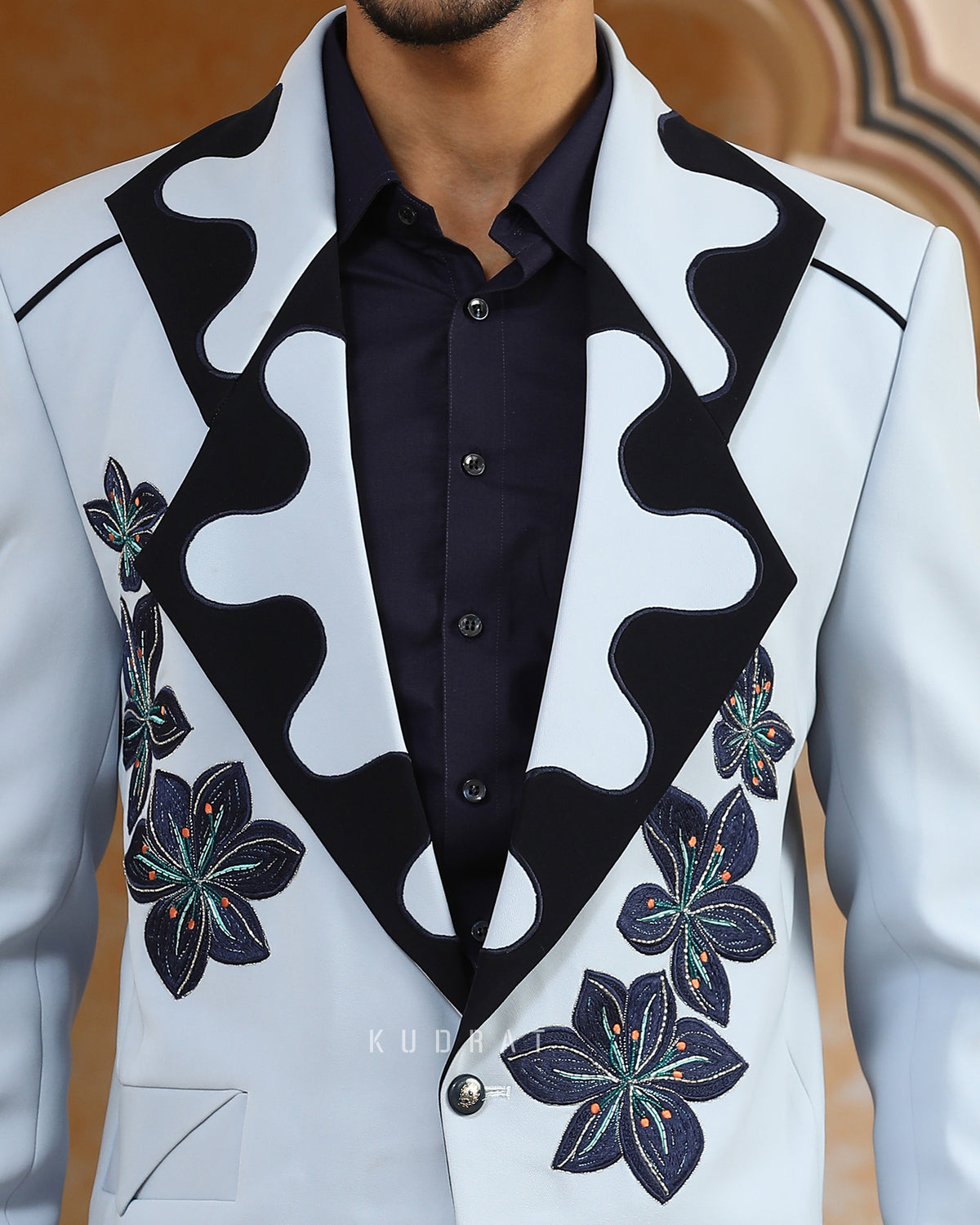 Blue Lily Dual Tone Suit Set