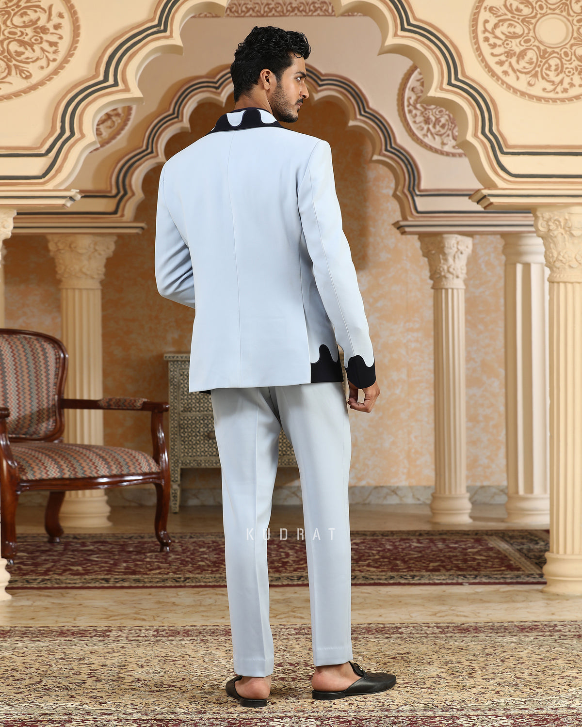 Blue Lily Dual Tone Suit Set