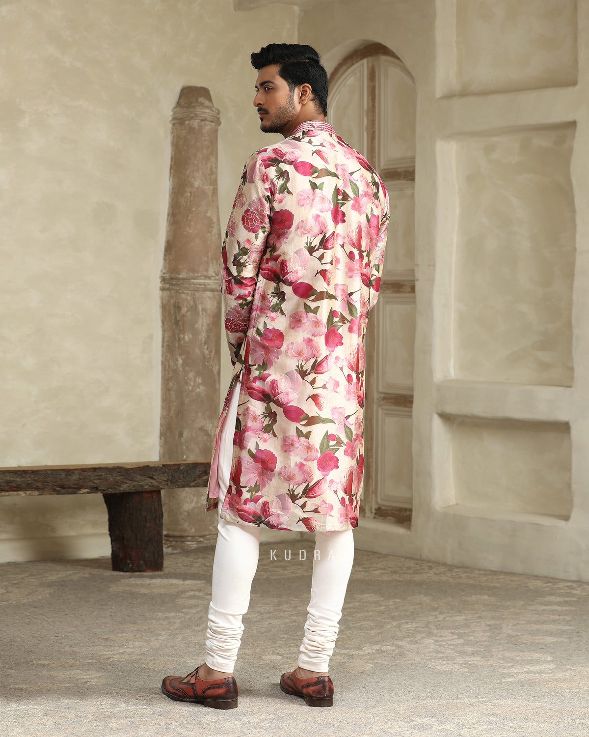 Gold Cherry Blossom Kurta