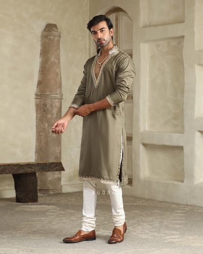 Green Raegal Embroidered Kurta Set