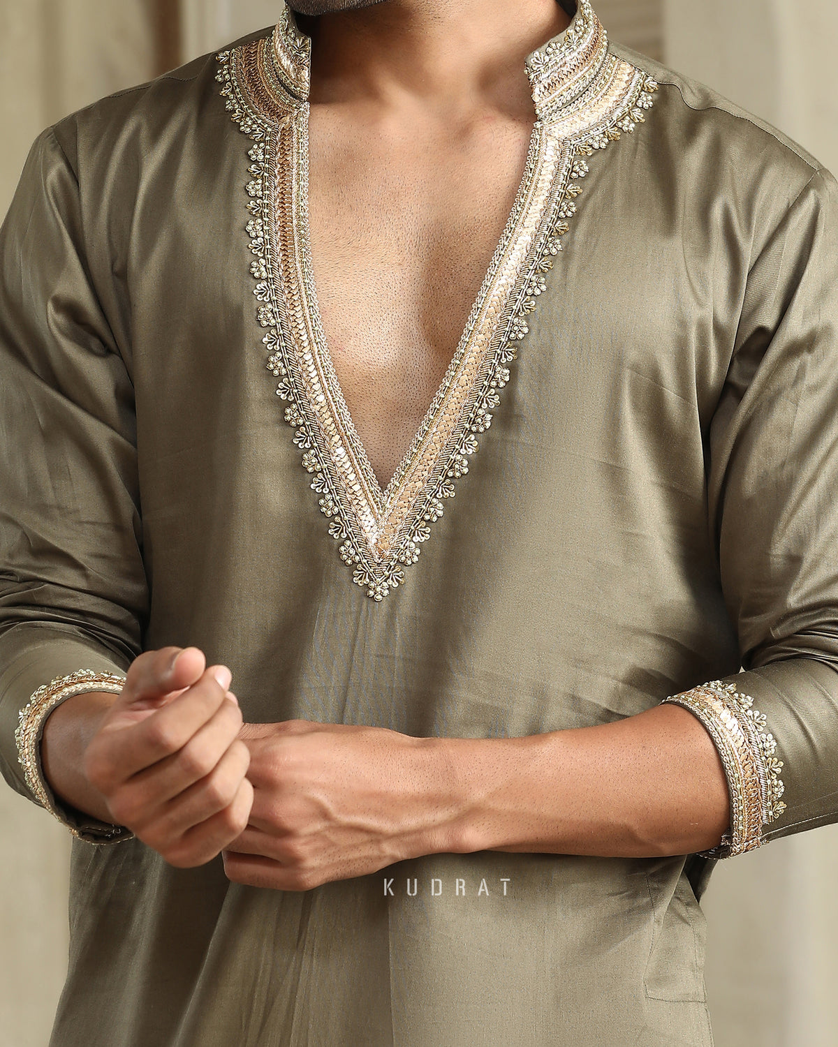 Green Raegal Embroidered Kurta Set