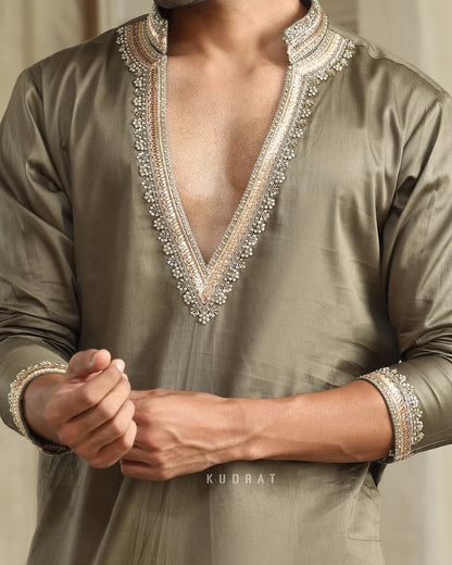 Green Raegal Embroidered Kurta Set