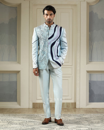 Neel Samudra Embroidered Bandhgala
