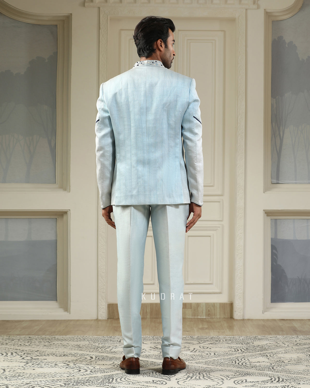 Neel Samudra Embroidered Bandhgala