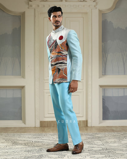 Parvat Handpainted Embroidered Bandhgala