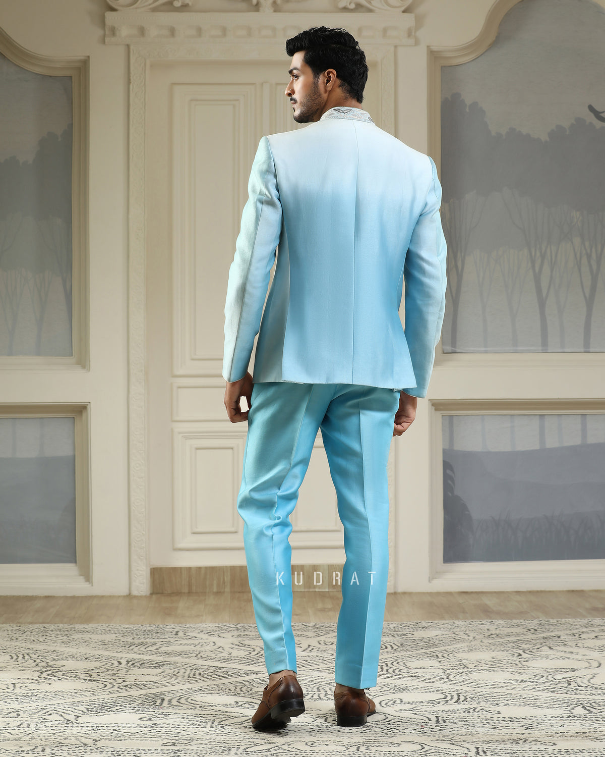 Parvat Handpainted Embroidered Bandhgala