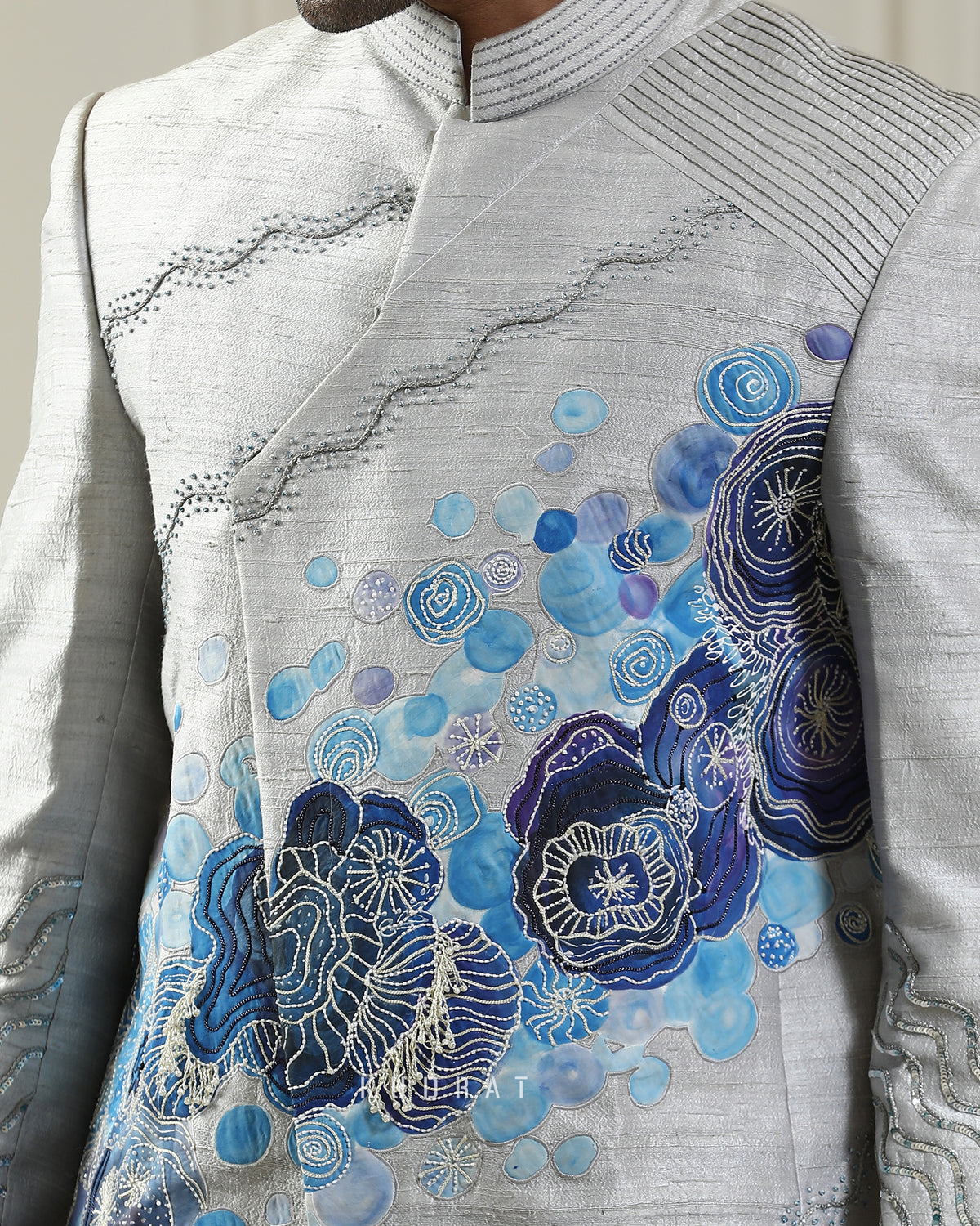 Samudra Handpainted Embroidered Bandhgala Set