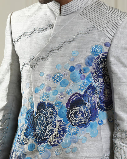 Samudra Handpainted Embroidered Bandhgala Set
