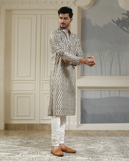 Moonlit Silver Kurta Set