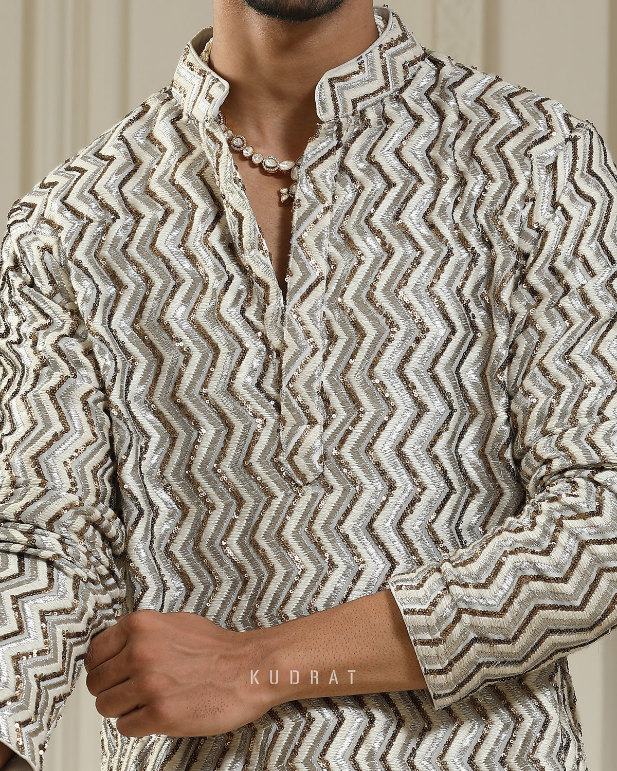 Moonlit Silver Kurta Set