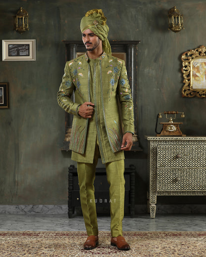 Jhilmil Pushp Embroidered Jacket Set