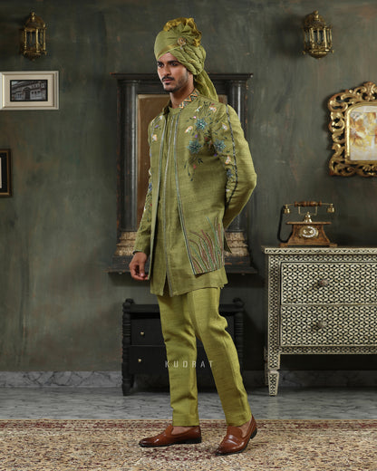 Jhilmil Pushp Embroidered Jacket Set