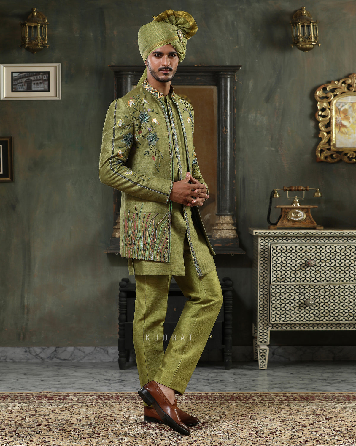 Jhilmil Pushp Embroidered Jacket Set
