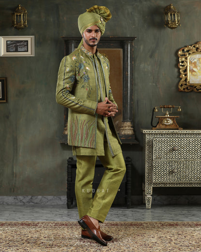 Jhilmil Pushp Embroidered Jacket Set