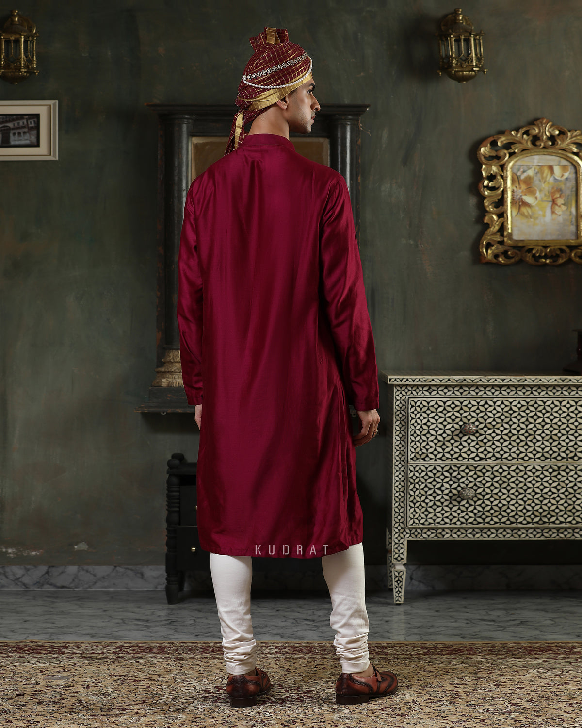 Regal Maroon Kurta Set